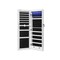 Wall-Mounted Jewelry Cabinet with Full-Length Frameless Mirror, Lockable Storage Organizer with LED Lights for Jewelry, Accessories, and Daily Use (Home & Bedroom Storage)